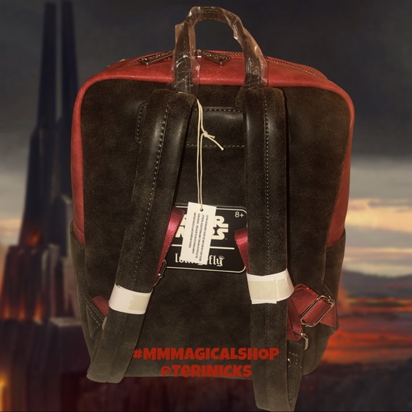 LOUNGEFLY Star Wars Lands Mustafar Square Backpack & Tatooine Nylon Pouch - Picture 3 of 8